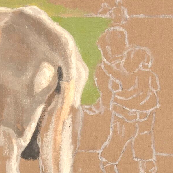 The donkeys - Detail